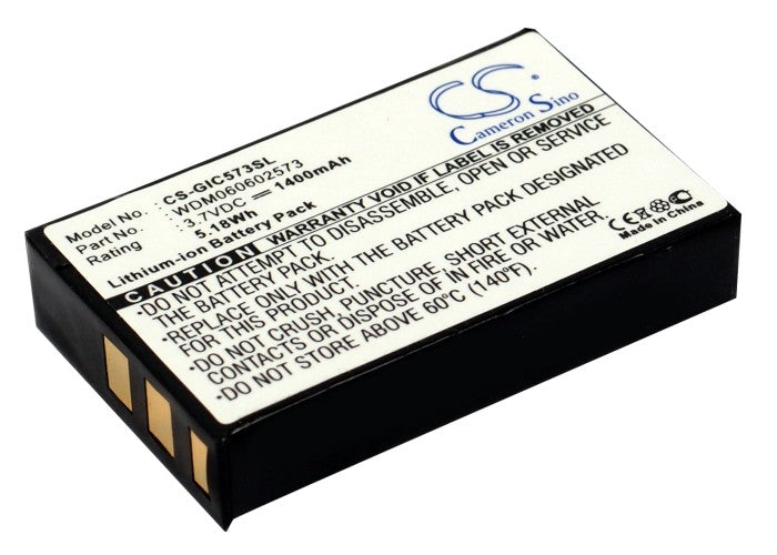 Gigabyte GC-RAMDISK i-RAM Controller Battery - 1400mAh 3.7V Li-ion Replacement (50.47x30.15x10.49mm)