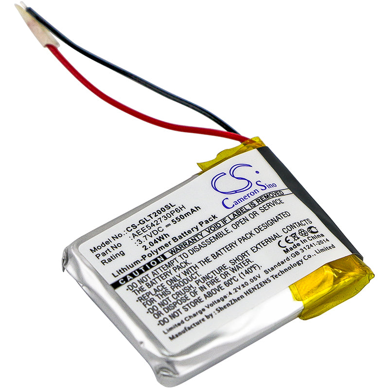 550mAh Replacement Battery for Golf Buddy CT2 GPS Navigator - 3.7V Li-Polymer, DSC-CT2-100 & AEE542730P6H