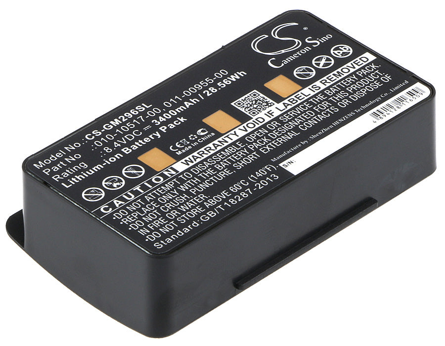 3400mAh Li-ion Replacement Battery for Garmin GPSMAP 276, 496, Aviation GPS - 8.4V, 28.56Wh