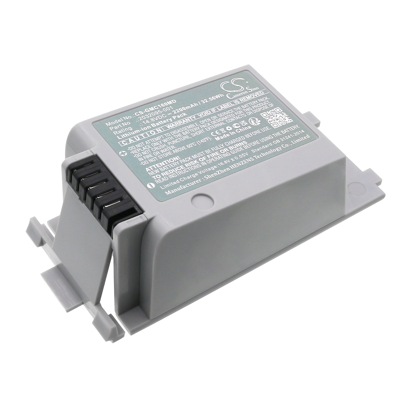 2200mAh Battery for GE Mac 1600 ECG Machine - 14.8V Li-ion Replacement (2032095-001)