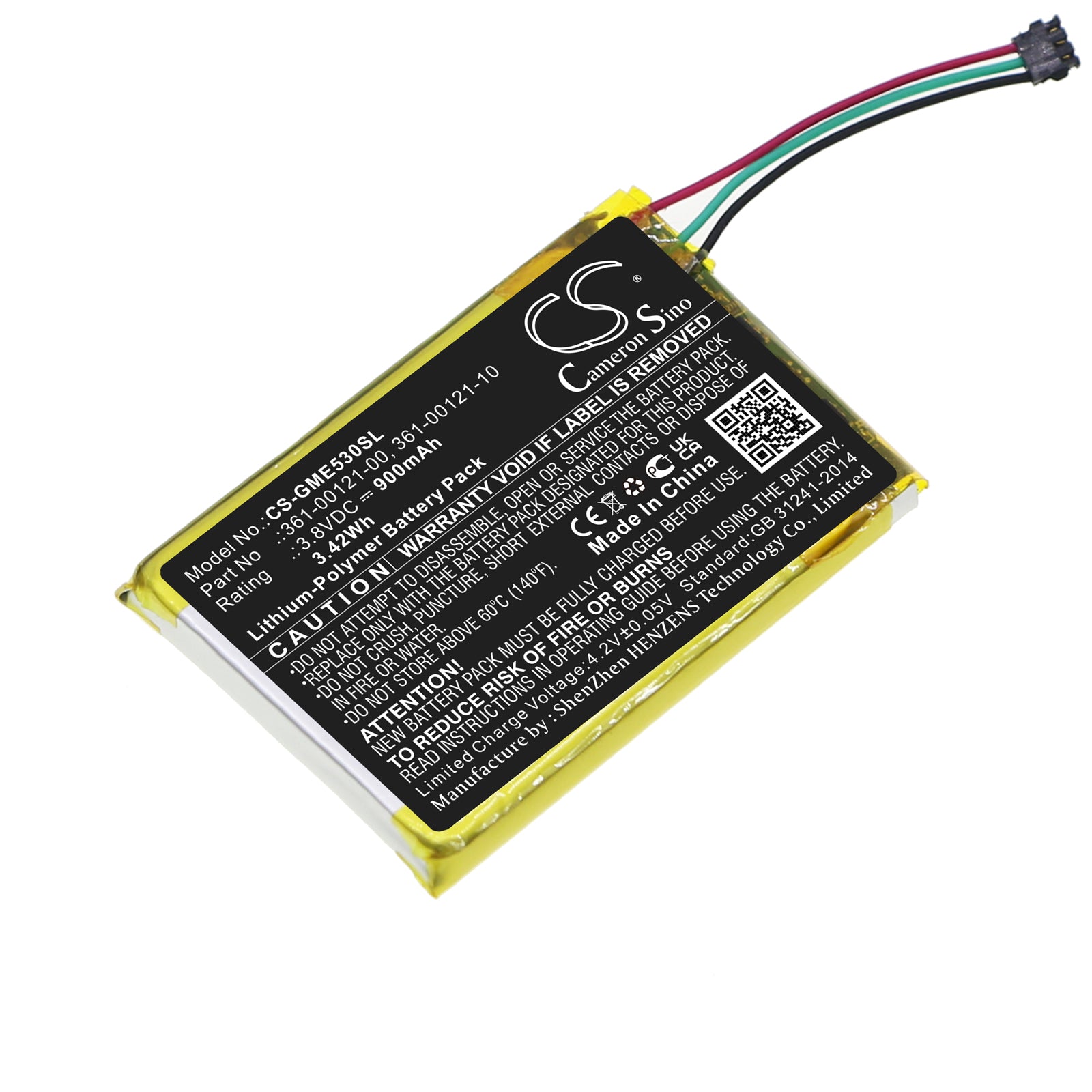 900mAh Battery Replacement for Garmin Edge 530 & 830 GPS Navigator - 3.8V Li-Polymer, High Capacity, Exact Fit