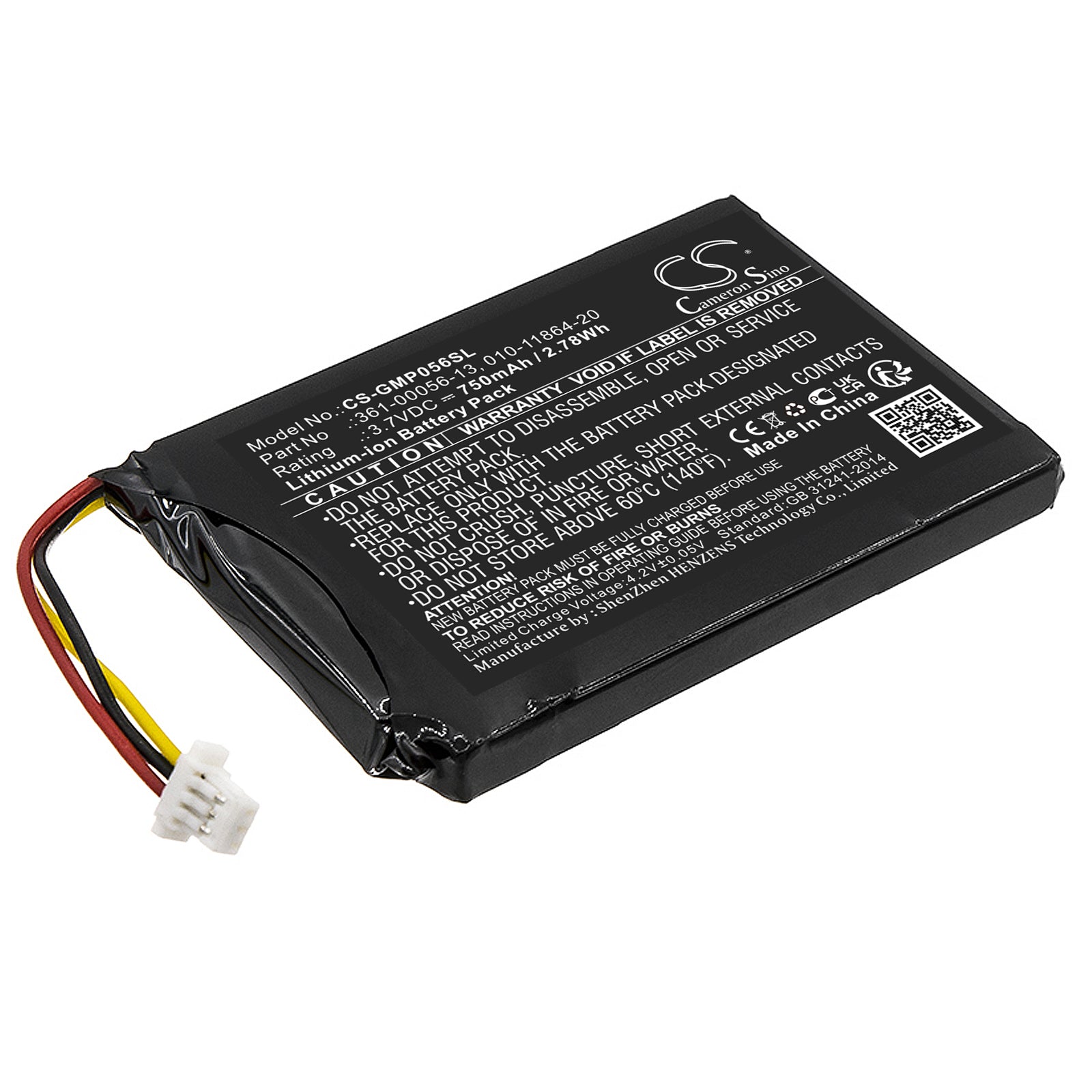 750mAh 3.7V Li-ion Replacement Battery for Garmin Sport PRO Transmitter & Dog Collar