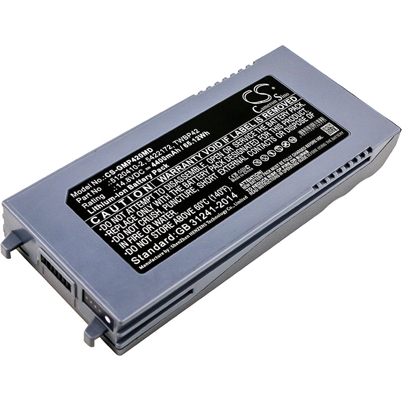 4400mAh Replacement Battery for GE Logiq E & Vivid E Ultrasound Machines - 14.8V Li-ion - Part# 5120410-2