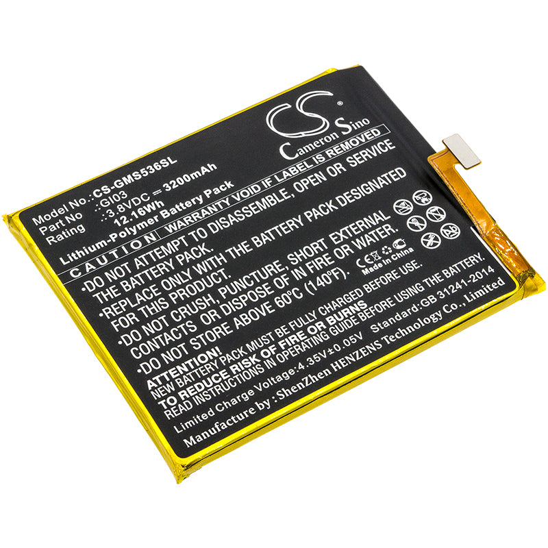 3200mAh Replacement Battery for Gigaset ME pure, GS53-6 - 3.8V Li-Polymer Phone Battery