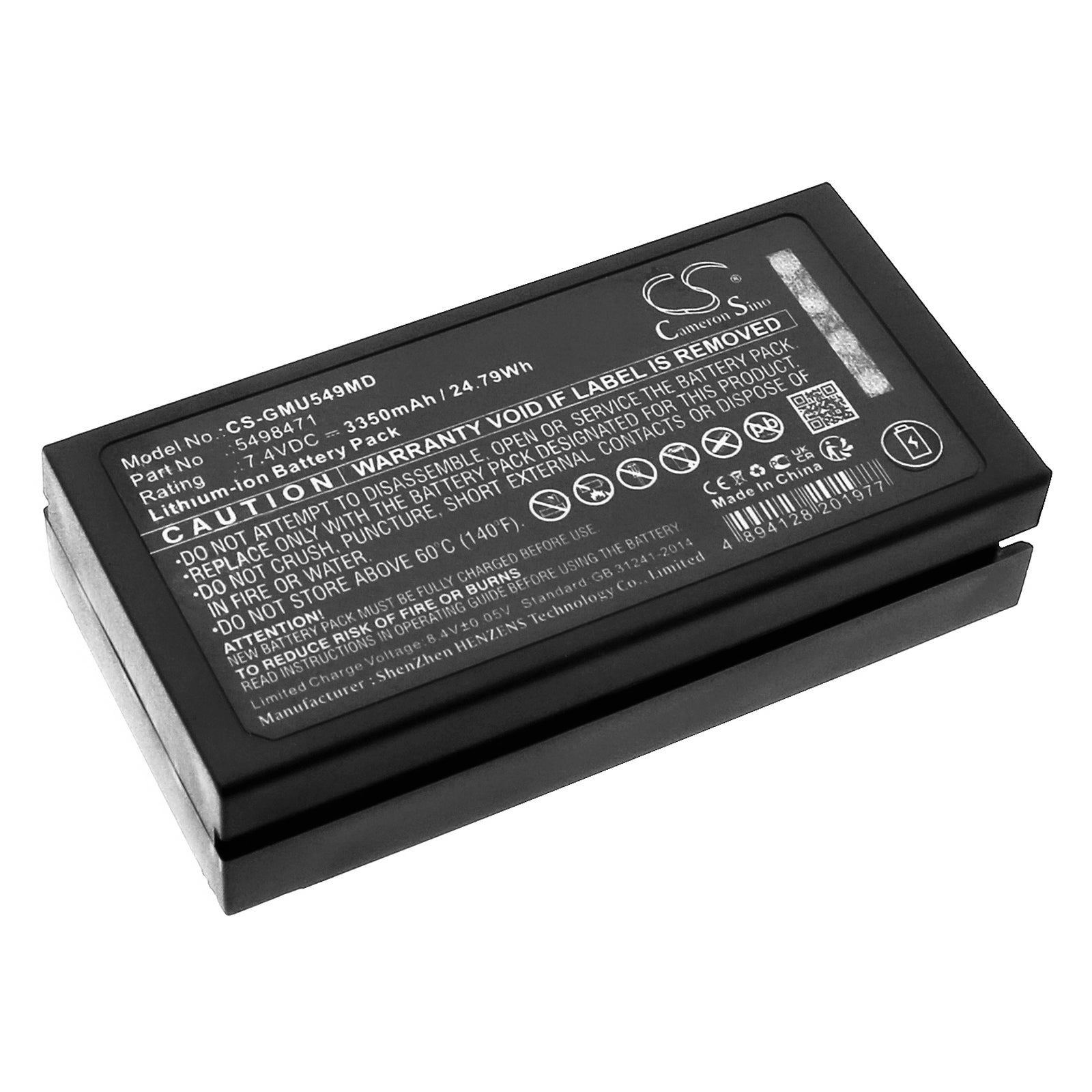 3350mAh Li-ion Replacement Battery for GE Vscan Access Portable Ultrasound - 7.4V 24.79Wh
