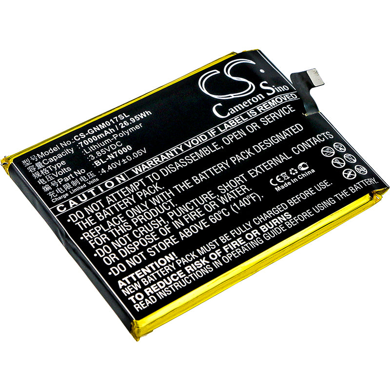 GIONEE M2017 Replacement Battery - 7000mAh BL-N7000, 3.85V 26.95Wh - High Capacity Power Solution