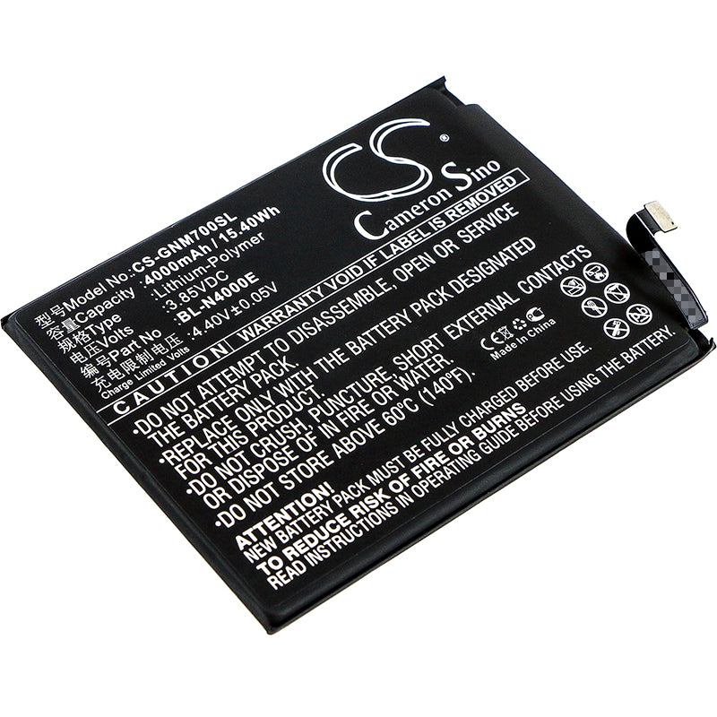 GIONEE M7/M7L Battery: 4000mAh Replacement, 3.85V Li-Polymer, BL-N4000E, Phone Repair Part