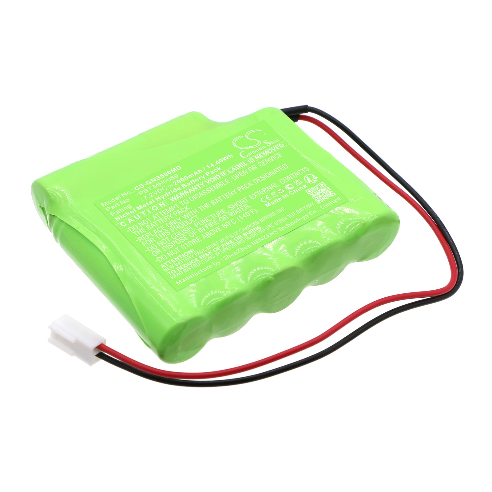 7.2V 2000mAh Ni-MH Replacement Battery Pack for Globus Genesy & Magnum XL Pro EMS Units