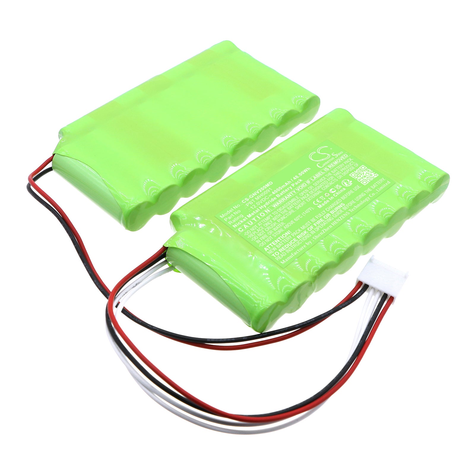 12V 4000mAh Ni-MH Replacement Battery Pack for Globus TecarVet, MagnetoVet, UltrasoundVet & Magnum Devices