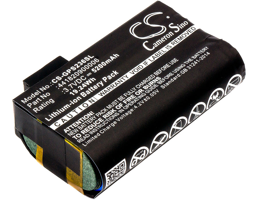 5200mAh Replacement Battery for Getac PS236, Sokkia SHC-236, Topcon FC-236 Barcode Scanners - Extended Life 3.7V Li-ion Power