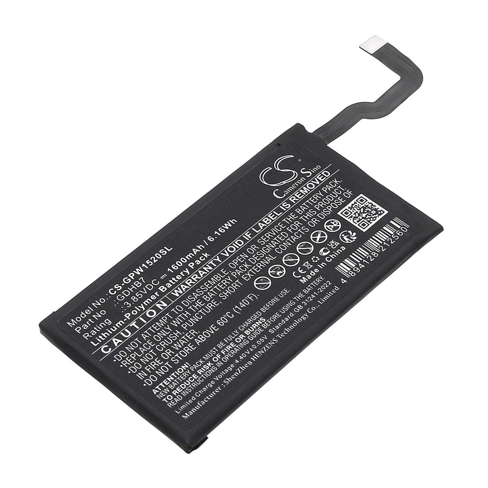 Pixel 9 Pro Fold Replacement Battery (GC15S, GGH2X, GDHB7) - 1600mAh, 3.85V Li-Polymer - Repair, Replace Battery Life