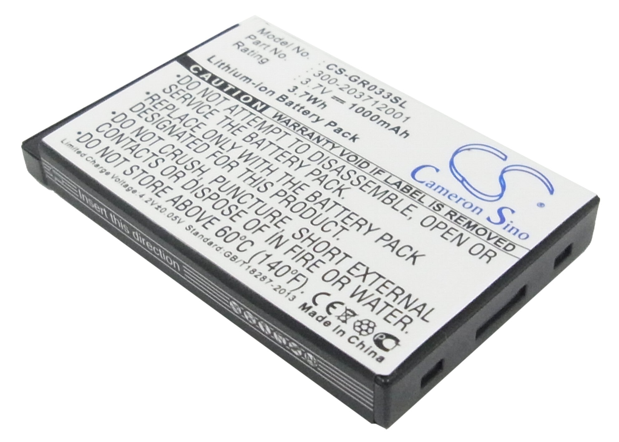1000mAh Replacement Battery for Belkin F8T051 GPS Navigator - 3.7V Li-ion, F8T051-DL, GPS-6033