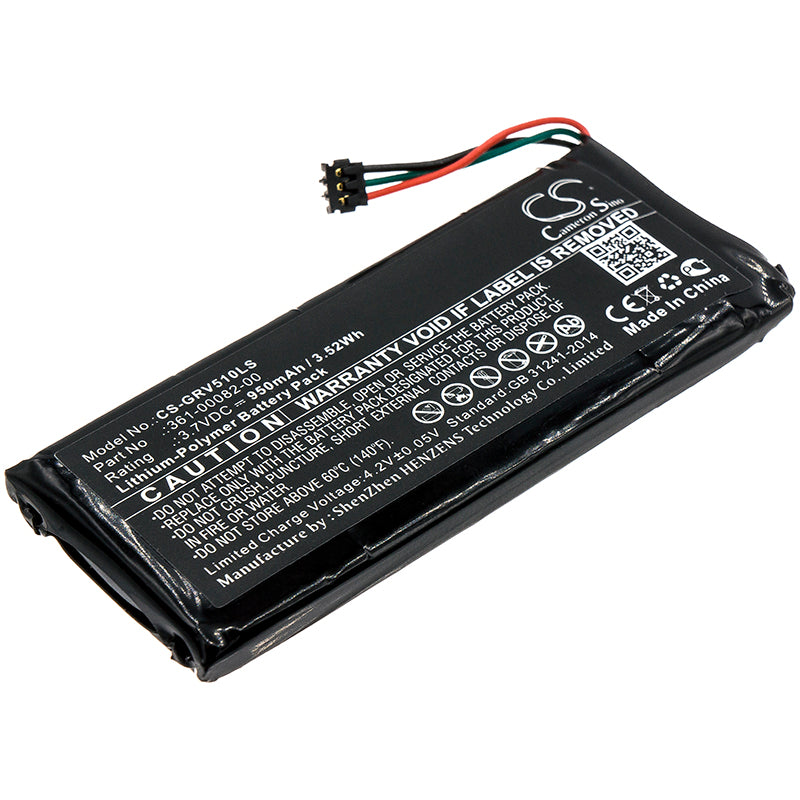 950mAh 3.7V Li-Polymer Replacement Battery for Garmin Varia RTL510, RTL501, TL Bike Tail Light
