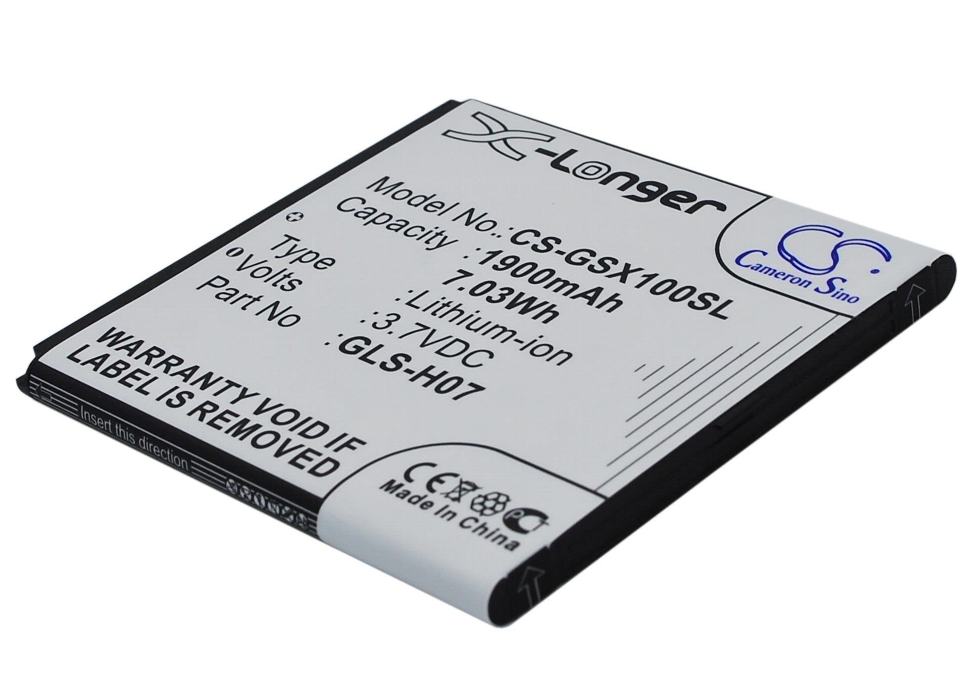 1900mAh Replacement Battery for Gigabyte Gsmart Simba SX1 - 3.7V, 7.03Wh Li-ion, Smartphone Battery.