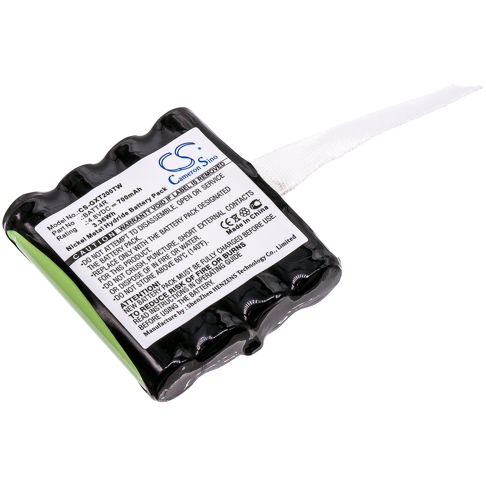 700mAh Ni-MH 4.8V Battery Pack Replacement for Midland GXT, Motorola TLKR & Switel Radios