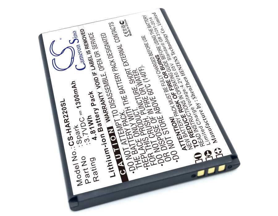 Highscreen Spark Mobile Phone Battery - 1300mAh 3.7V Li-ion Replacement - Extended Life Power