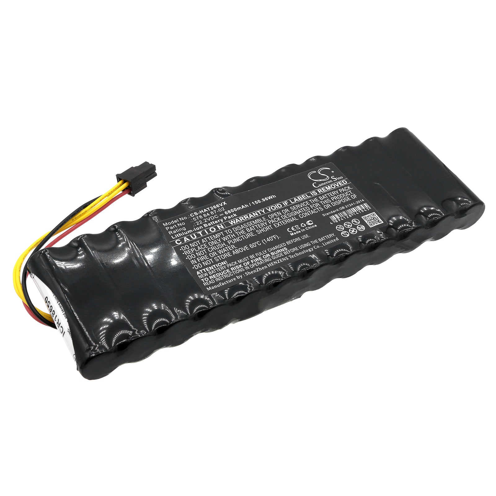 22.2V 6800mAh Li-ion Battery - Husqvarna Automower 265ACX Replacement Pack, Extended Life, Premium Cells