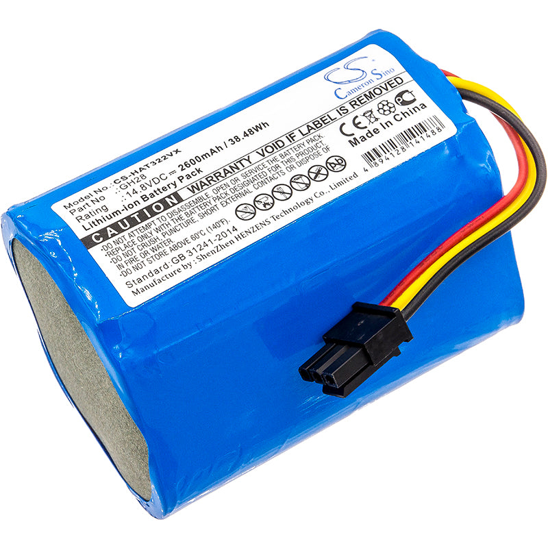 2600mAh 14.8V Replacement Battery for Fmart, Liectroux, Haier Robot Vacuum Cleaners - E-550G/W, Q7000/8000, SWR-T520