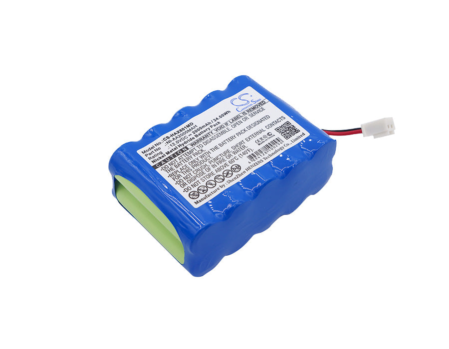 2000mAh 12V Ni-MH Replacement Battery for HUAXI HX801 & LK-003 Medical Devices - 72.4x51.7x29.2mm