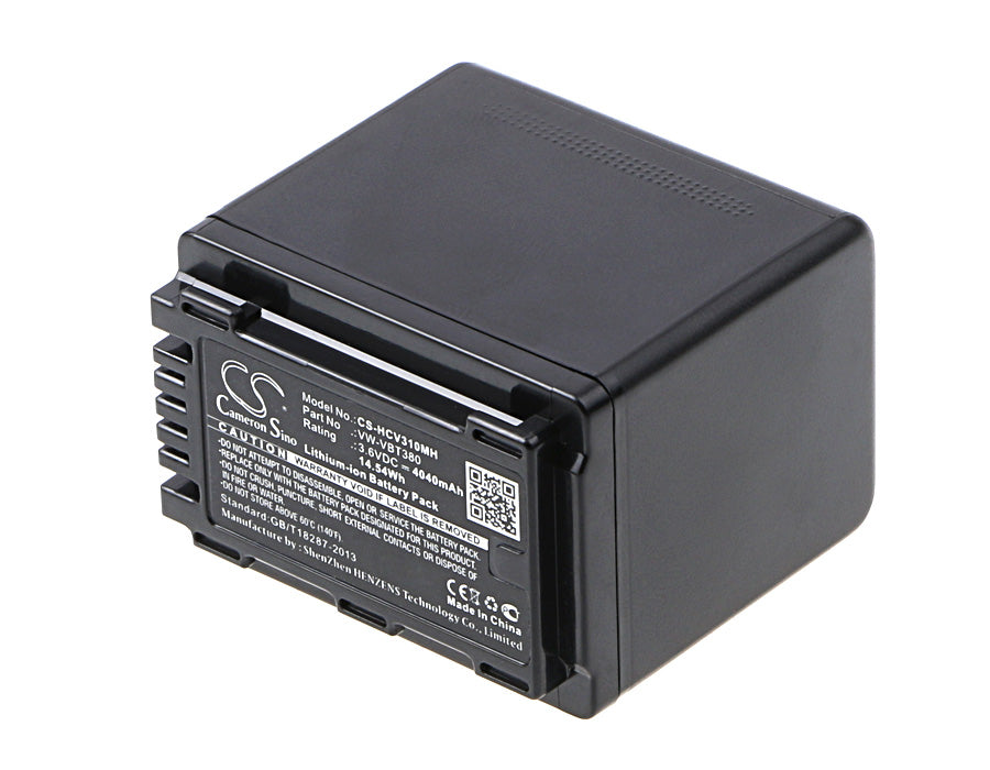 4040mAh Replacement Battery for Panasonic HC-W570, HC-W580, HC-W850EB Camcorders - VW-VBT380, 3.6V 14.54Wh Li-ion