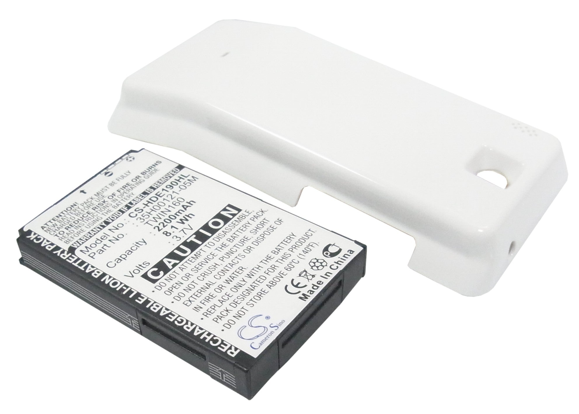 2200mAh Replacement Battery for HTC Hero/G2 Touch, Dopod A6288, 3.7V Li-ion - Extended Life Mobile Phone Power
