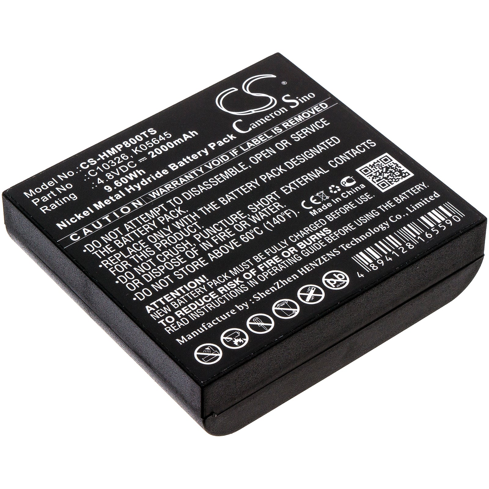 2000mAh Battery for HME BP800 Beltpack - Replacement Ni-MH 4.8V Wireless Headset Battery (9.60Wh)