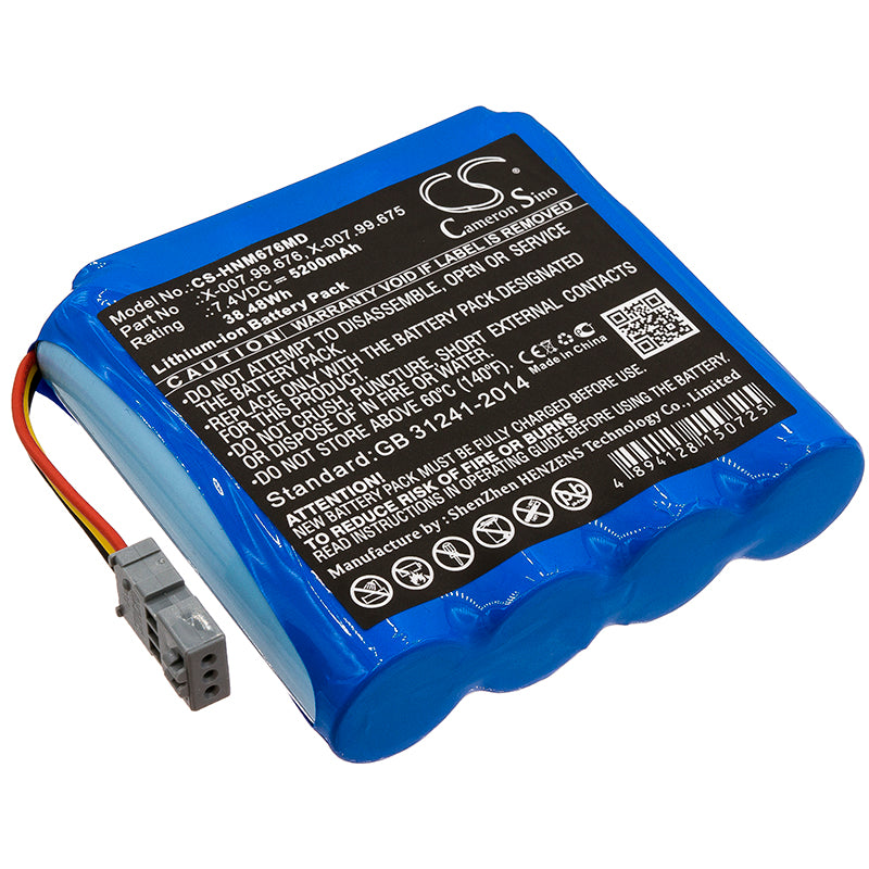 5200mAh Li-ion Replacement Battery for Heine mPack & mPack LL Medical Headlights, 7.4V, 38.48Wh - Replaces X-007.99.676/675