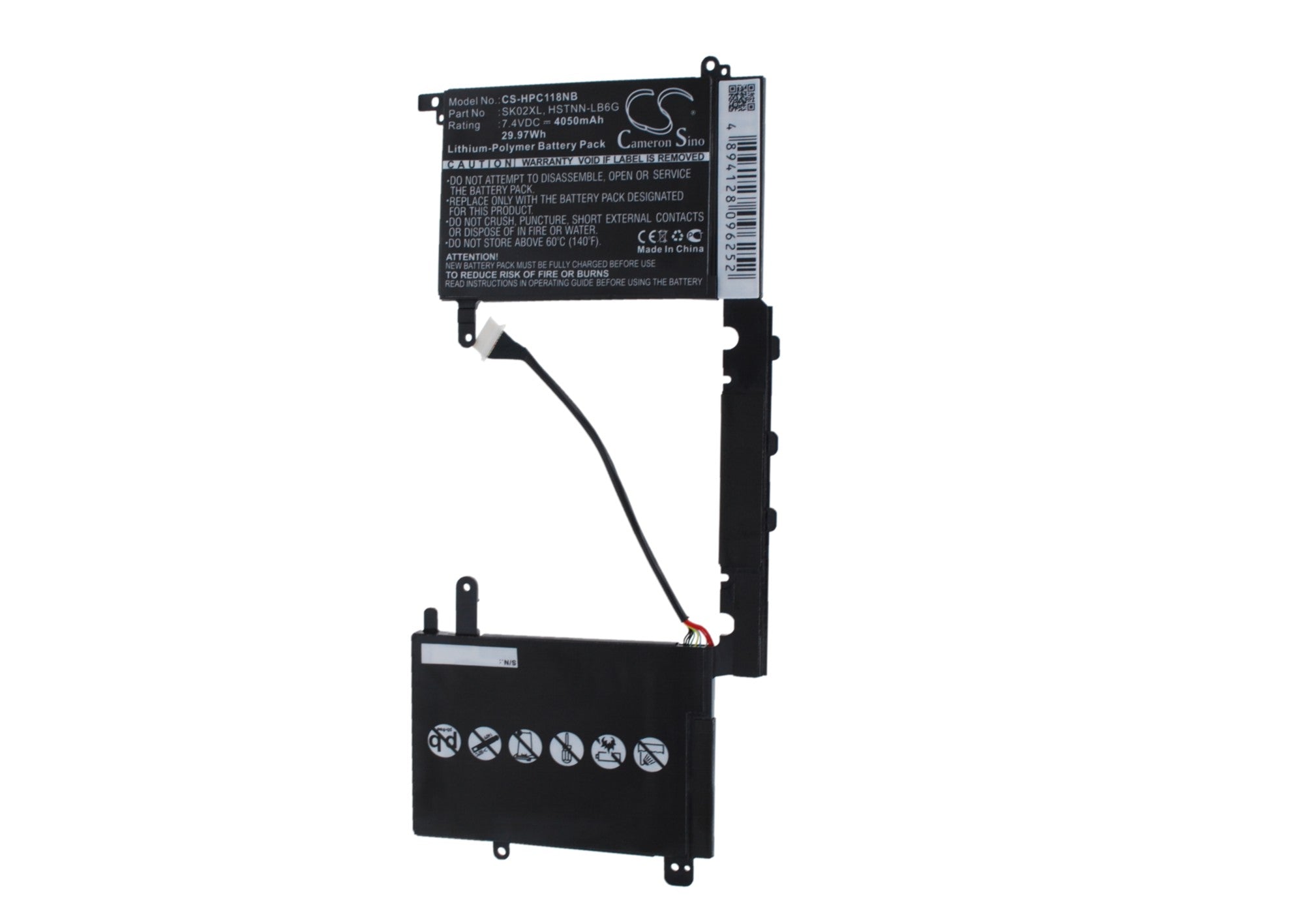29.97Wh 7.4V Li-Polymer Battery for HP Split x2 13-R & Pavilion X2 Detachable - SK02XL Replacement 4050mAh