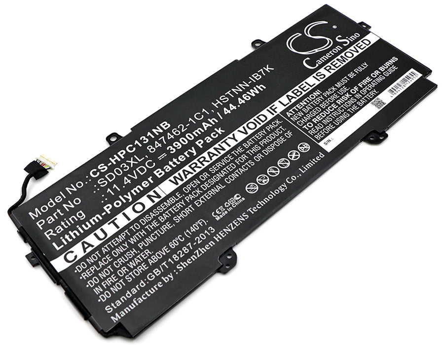 3900mAh Laptop Battery for HP Chromebook 13 G1 - 11.4V 44.46Wh SD03XL Replacement Battery for Chromebook Repair
