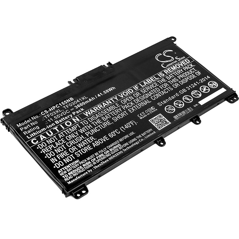 41.58Wh 3600mAh Laptop Battery - HP Pavilion 14-BF, 15-CC, X360 14-CD Series Replacement - TF03XL, 920046-121