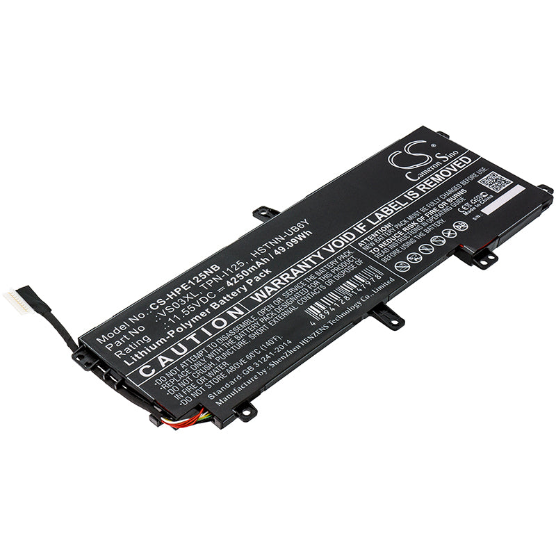 4250mAh Replacement Battery for HP Envy 15-AS Laptop Series, 11.55V 49Wh Li-Polymer, Replaces 849047-541