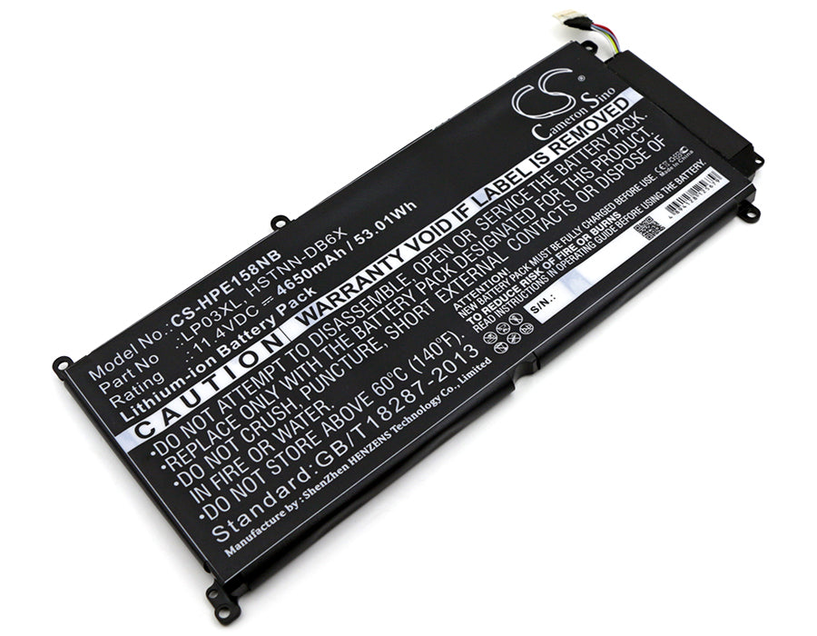 HP Envy 15-AE Series Battery: 4650mAh, 11.4V, 53Wh - Li-ion Replacement for Laptop, LP03XL Compatible
