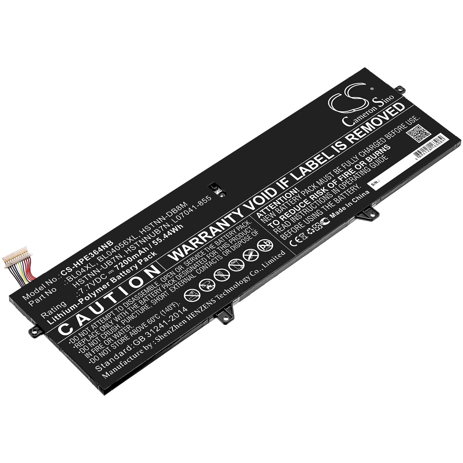 7200mAh Battery for HP EliteBook x360 1040 G5 - 7.7V 55.44Wh Li-Polymer Replacement Laptop Battery
