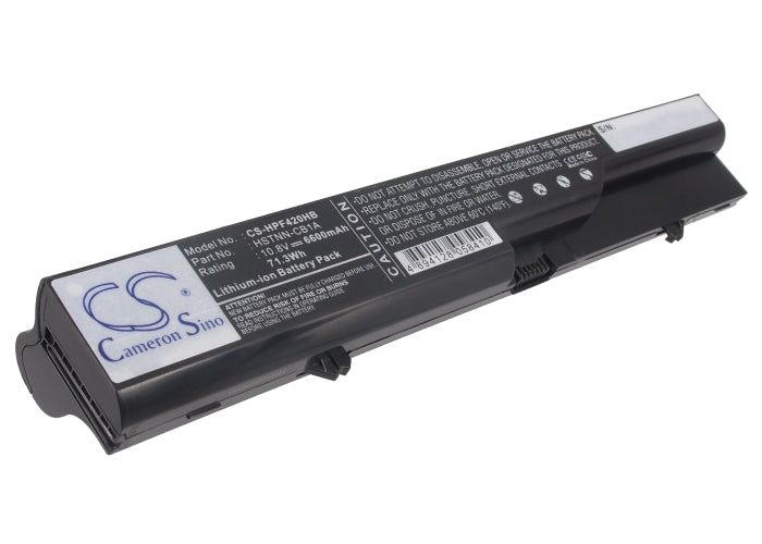 6600mAh Extended Life Laptop Battery for HP ProBook/Compaq - 10.8V 71.28Wh Li-ion - Replaces HSTNN-CB1B, 593572-001