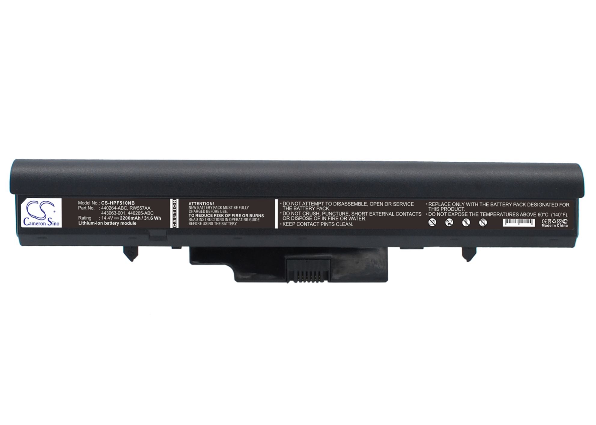 Extended Life 2200mAh Laptop Battery for HP 510, 530 Series - 14.4V 31.68Wh Replacement Power