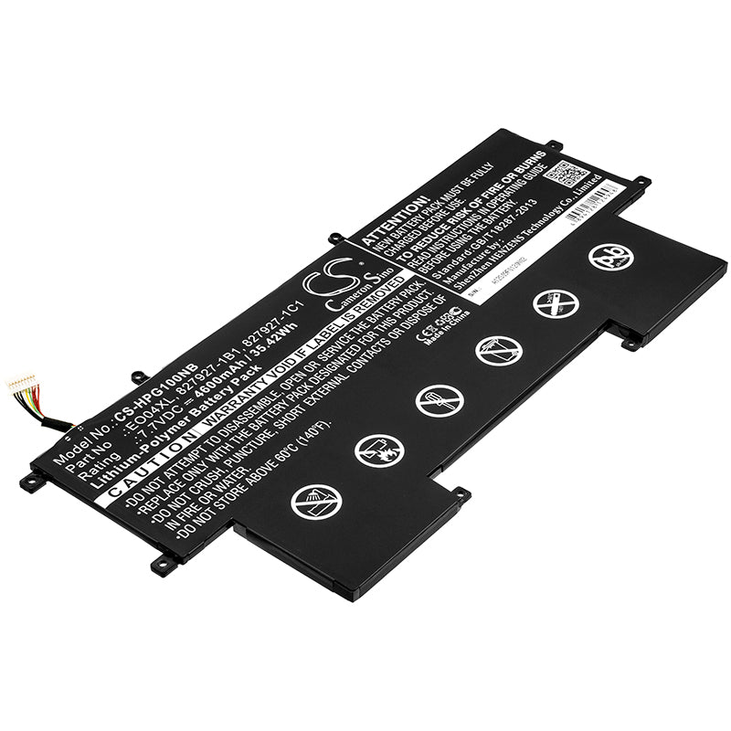 HP EliteBook Folio G1 Battery: 4600mAh, 7.7V, 35.42Wh, Li-Polymer - Laptop Replacement Power