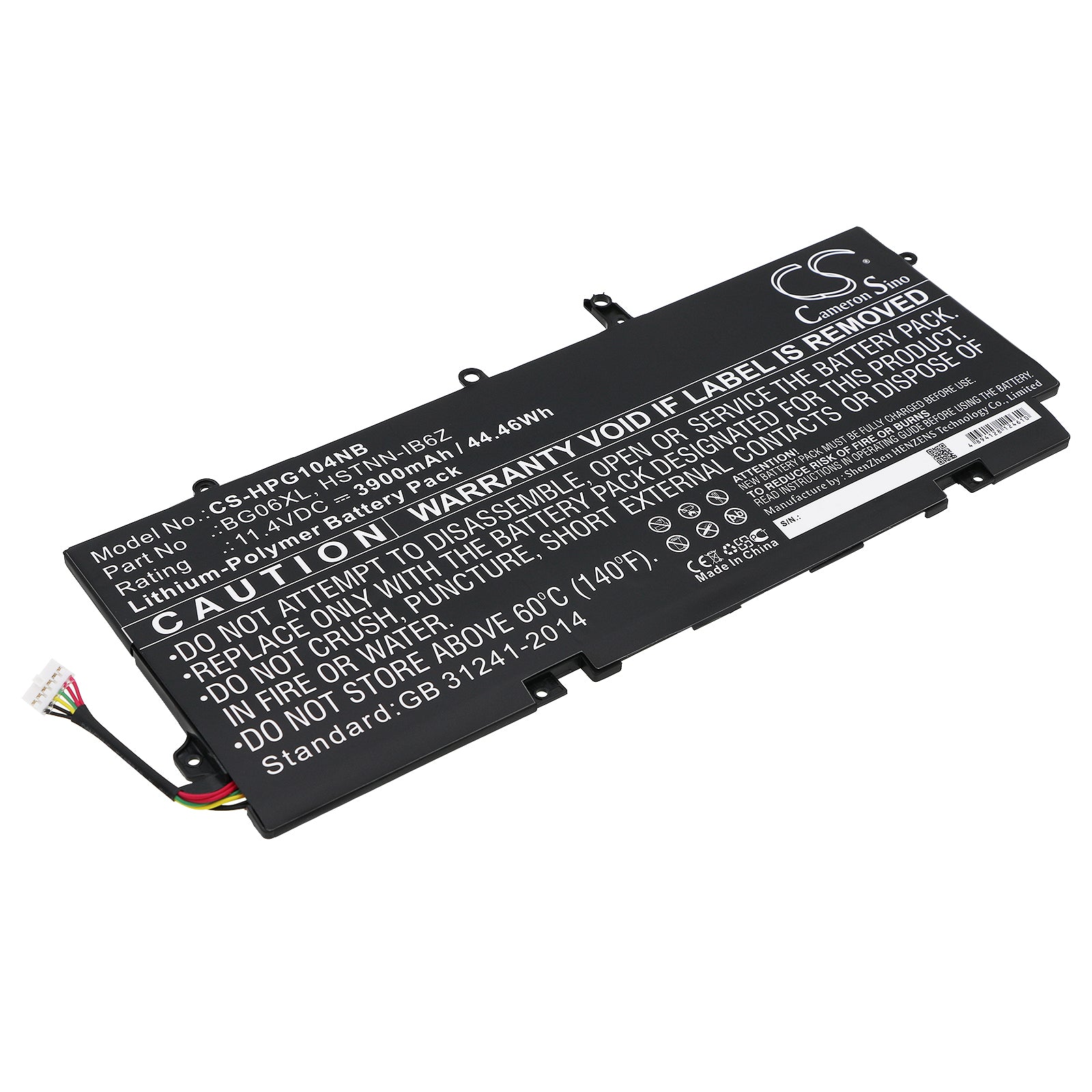 3900mAh Laptop Battery for HP EliteBook 1040 G3 - 11.4V 44.46Wh Li-Polymer Extended Life Replacement