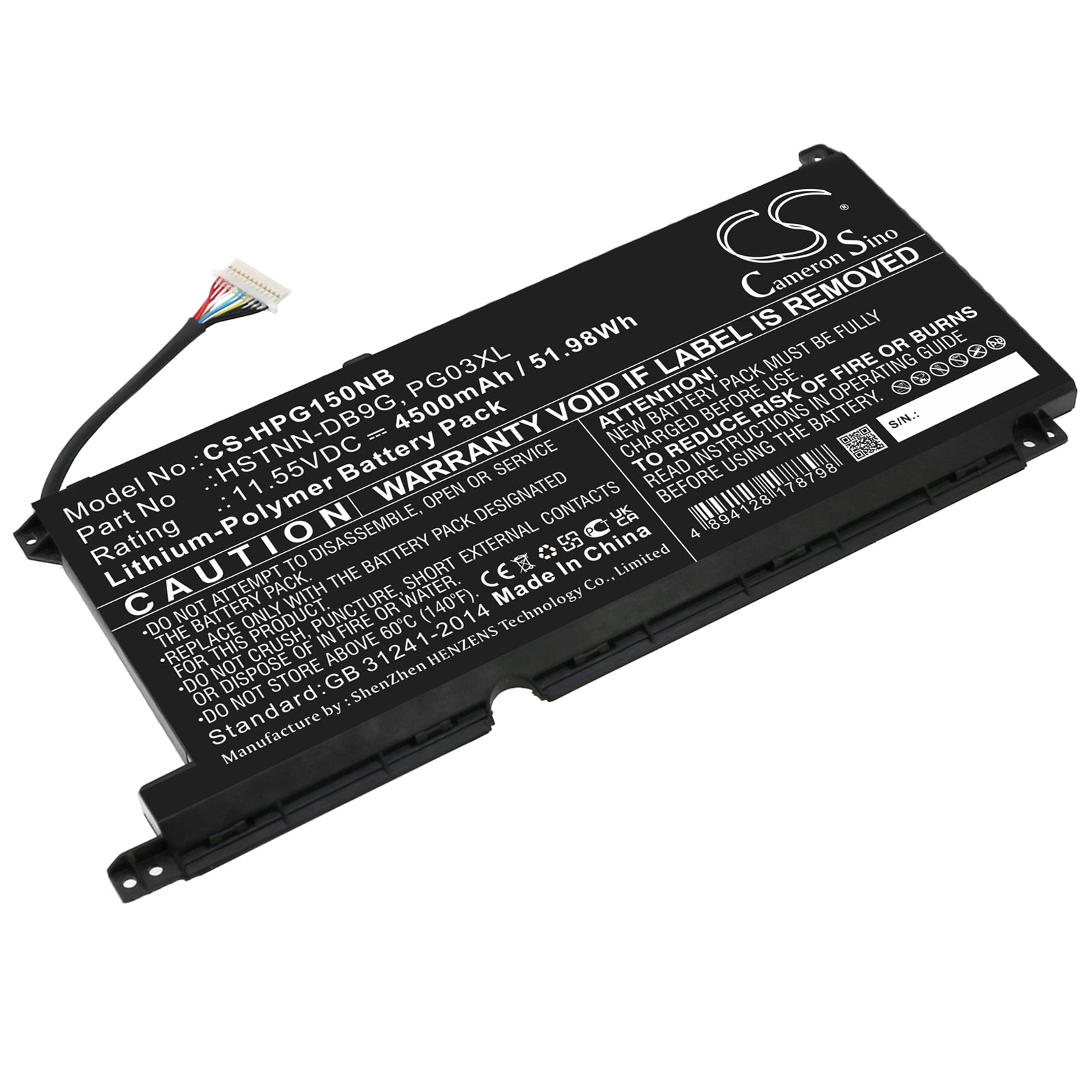 HP Pavilion Gaming 15, Spectre x360 15 Battery - 51.98Wh, 4500mAh, 11.55V Li-Polymer - Replacement Power Solution