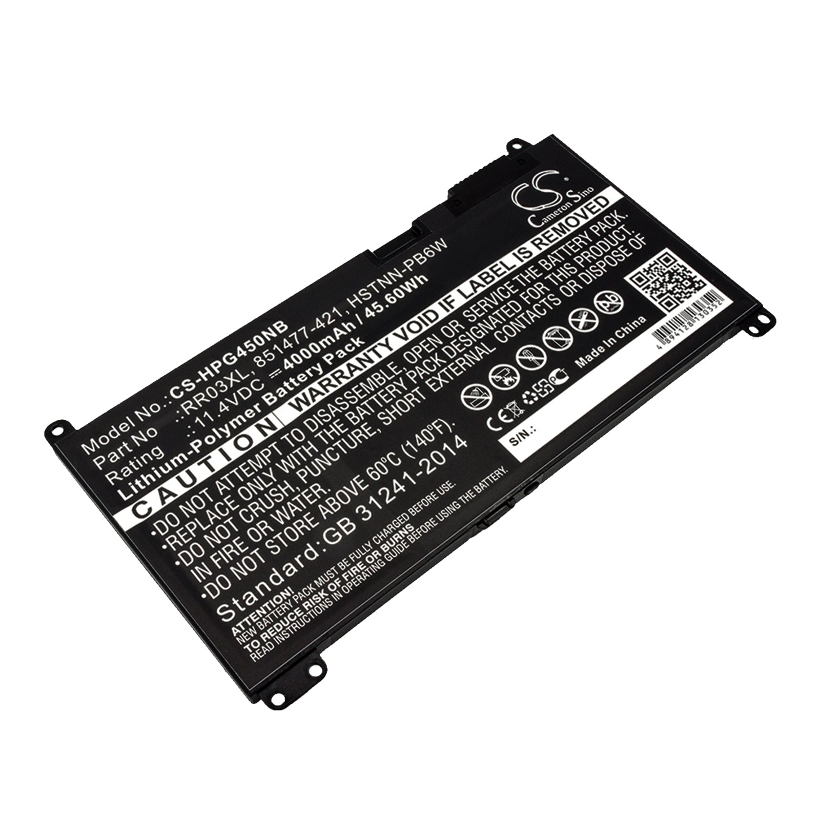 HP ProBook 430/440/450/455/470 G4 G5, MT20, Zhan66 Pro Laptop Battery - 11.4V 4000mAh Li-Polymer Replacement