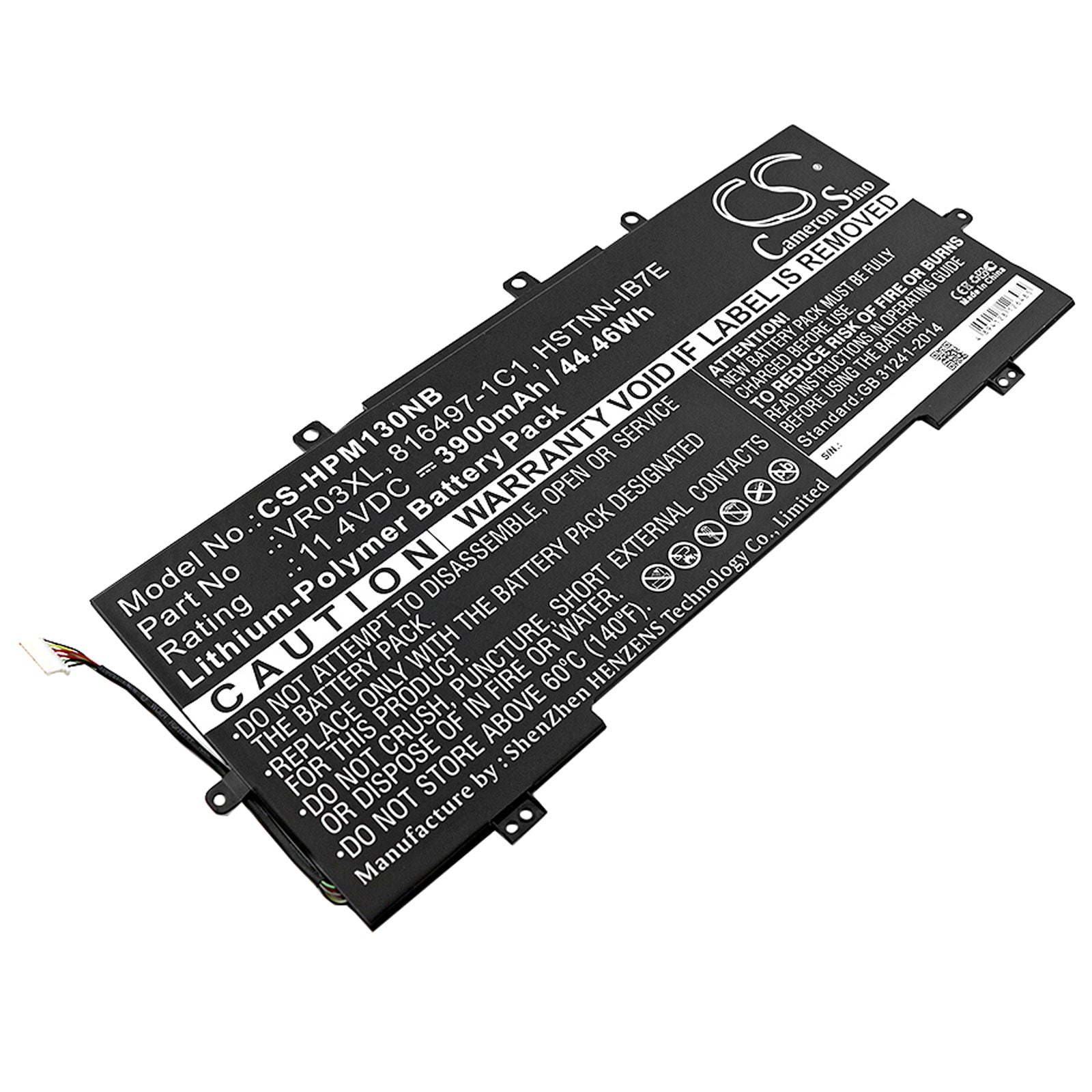 3900mAh Laptop Battery for HP Pavilion 13-D & Envy 13-D Series - 11.4V 44.46Wh Li-Polymer