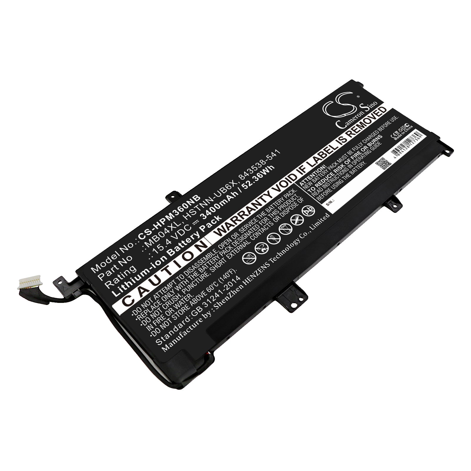 52.36Wh 15.4V 3400mAh Li-ion Battery - HP Envy X360 M6 15-AQ Series Laptop Replacement