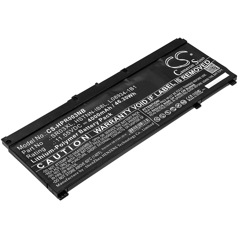 HP Pavilion 15-CX & Gaming 15-CX Laptop Battery: 4000mAh, 11.55V, 46.2Wh, Li-Polymer - Replacement Power Solution
