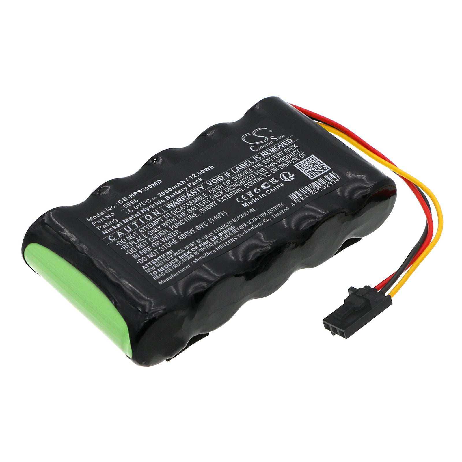 Healthdyne Smart 2 Monitor Battery Replacement - 6V 2000mAh Ni-MH, Medical Grade Power Source