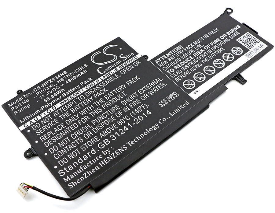 55.86Wh 4900mAh Replacement Battery for HP Spectre Pro X360 G1 G2 & Spectre x360 13 Series - 11.4V Li-Polymer