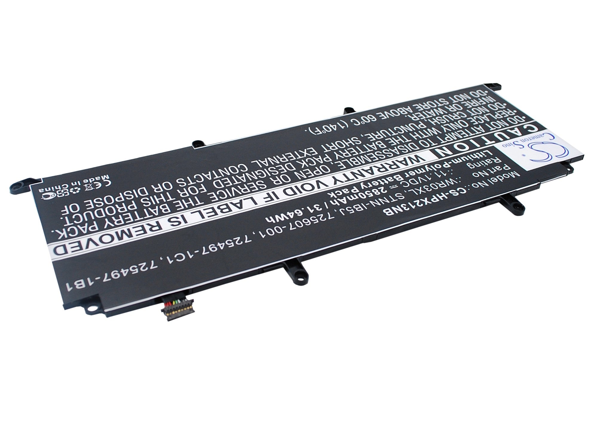 2850mAh Battery HP Split X2 13 Series, Pavilion 13-P - 11.1V, 31.64Wh - Replacement WR03XL, TPN-Q133