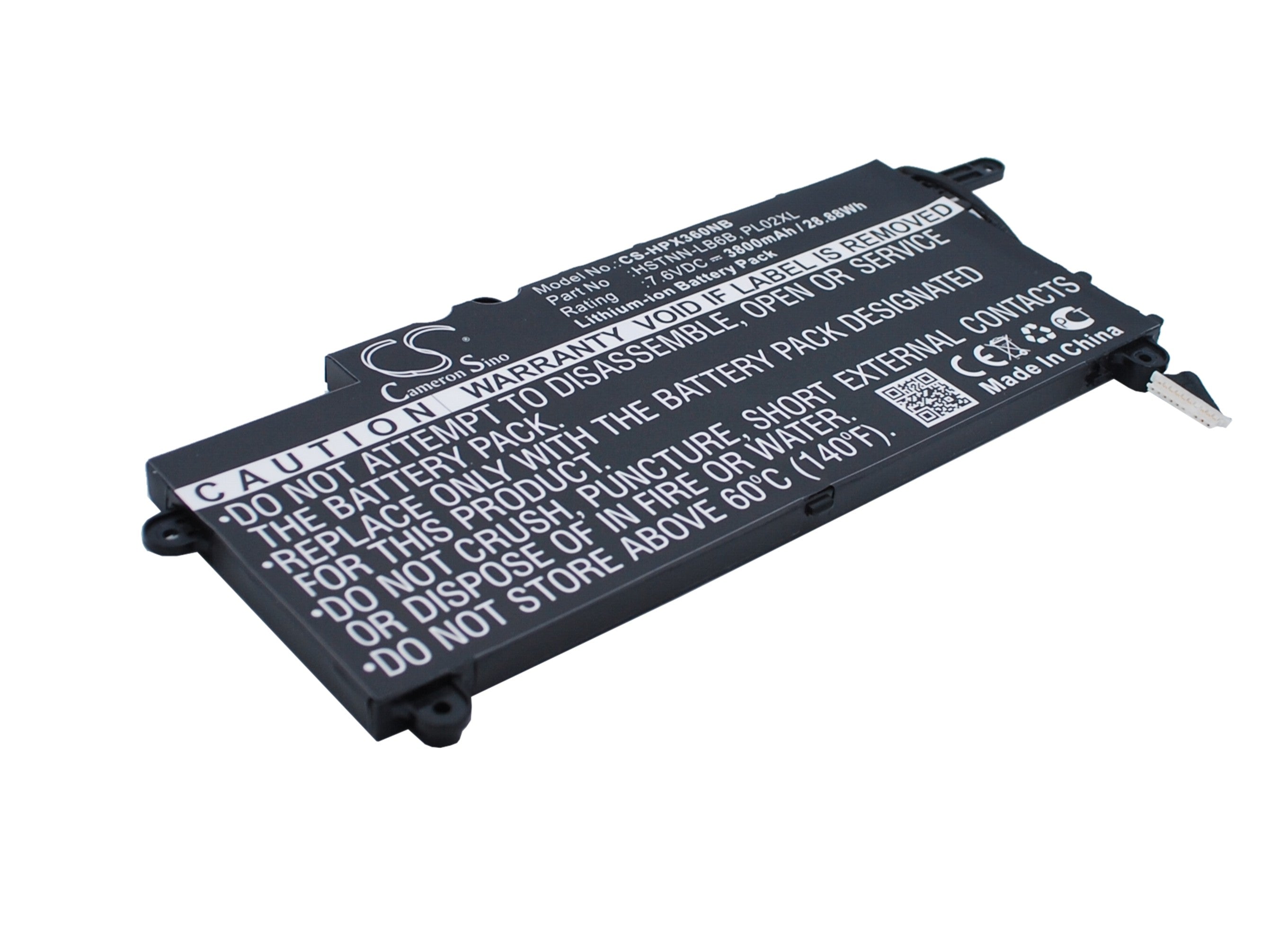 28.88Wh 3800mAh Li-ion Replacement Battery for HP Pavilion 11 X360 Series, 7.6V, TPN-C115, 751681-421