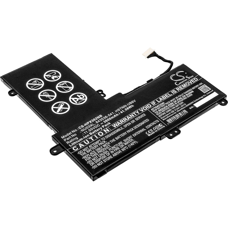 41.58Wh Battery for HP Pavilion X360 11-U & Stream 11 Laptops, NU03XL - Extended Life Replacement