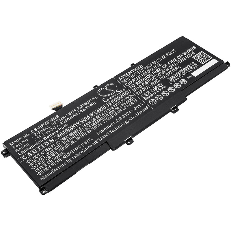 94.71Wh 8200mAh Replacement Battery for HP ZBook Studio G5 & x360 G5 - 11.55V Li-ion Laptop Battery