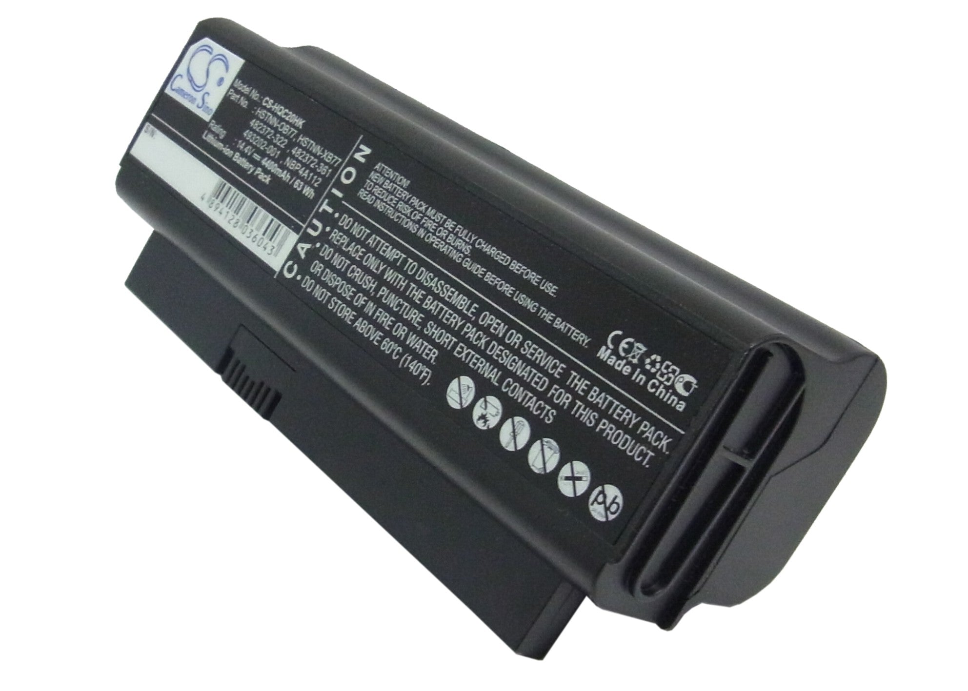 4400mAh Laptop Battery - HP Business Notebook 2230s & Presario CQ20 Series Replacement (14.4V Li-ion)