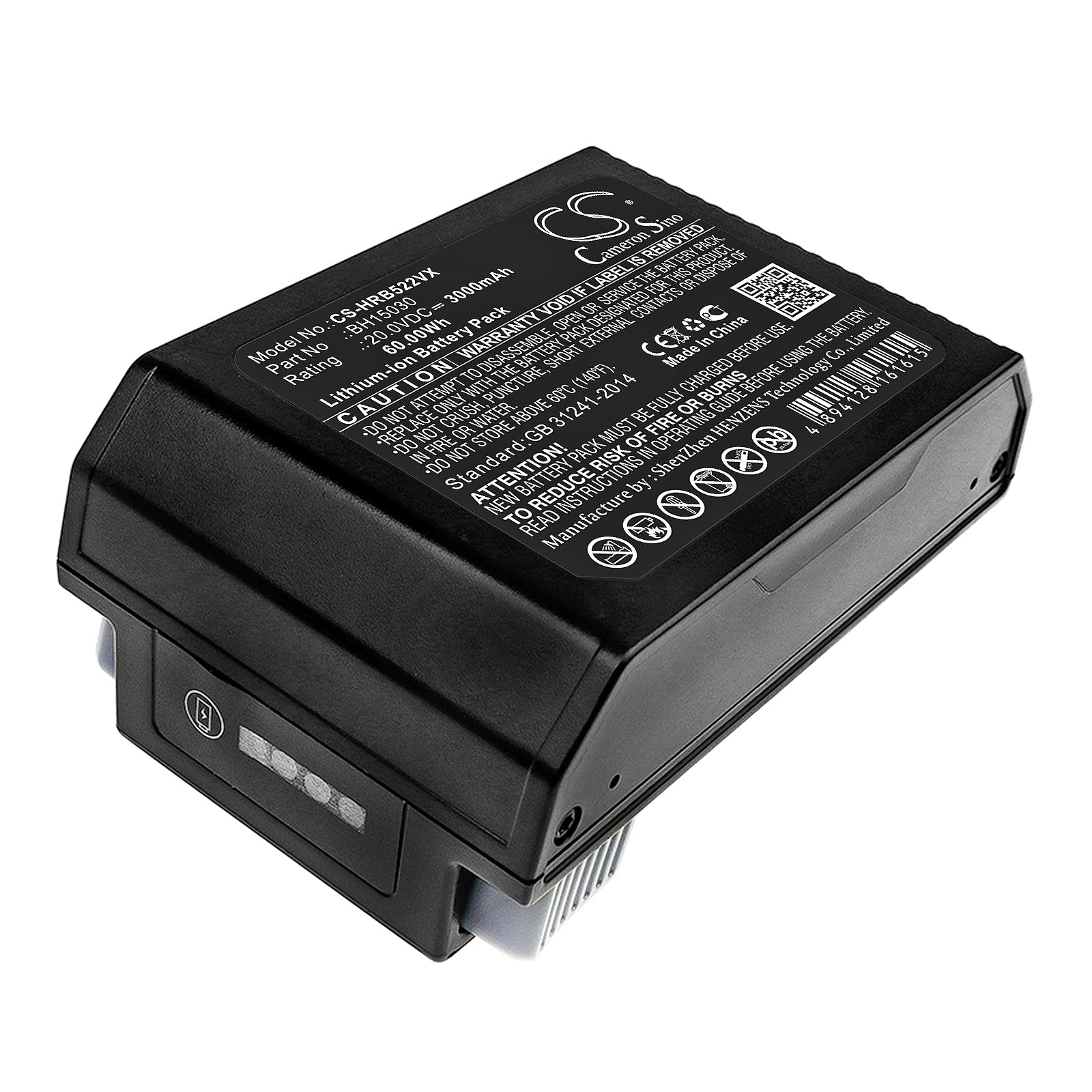 20V 3000mAh Li-ion Battery for Hoover ONEPWR & Vax Cordless Vacuums: BH55210, BH53310 Series - Replacement Power Pack